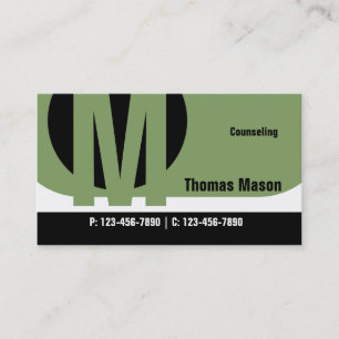 Vert de carte de visite professionnelle de visite