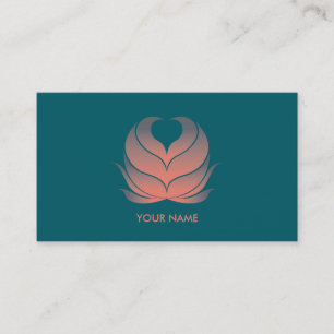 VERT DE CORAIL DE CARTE DE VISITE DE FLEUR DE