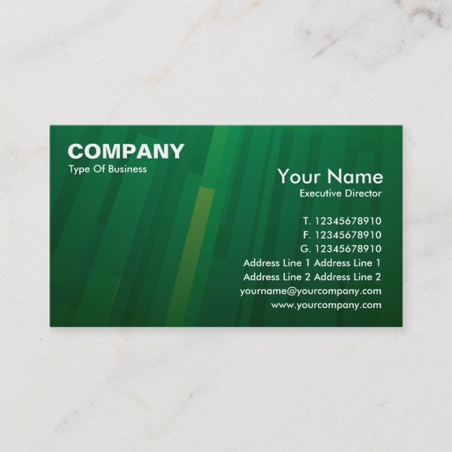 Vert du carte de visite GX4 (Devant)