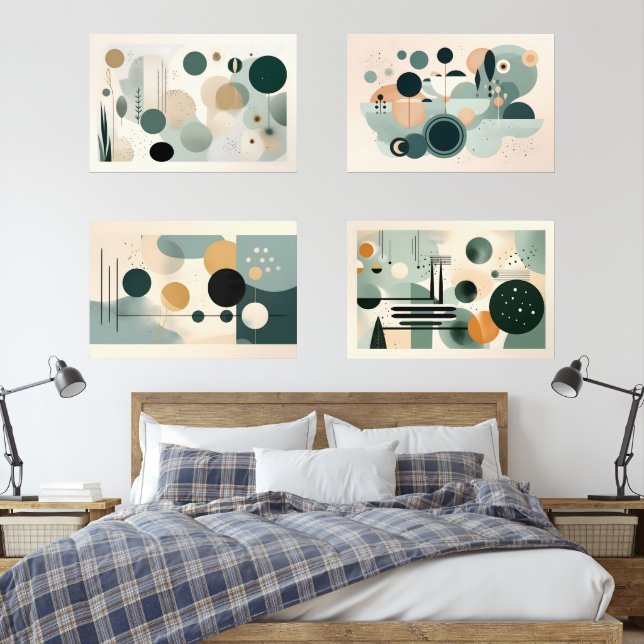 Vert Du Milieu Du Siècle (Chambre à coucher)
