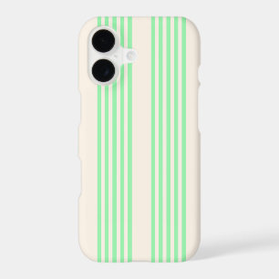 Vert et beige cinq rayures motif