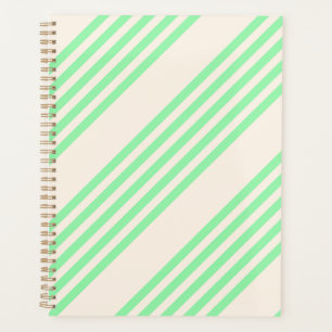 Vert et beige cinq rayures motif
