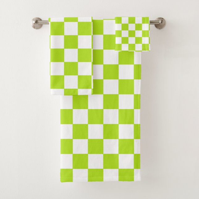 Vert et blanc de chaux Checkered (En situation)