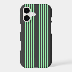 Vert et charbon de bois cinq bandes motif