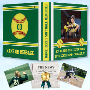 Vert et or, Softball Photo Album Classeur