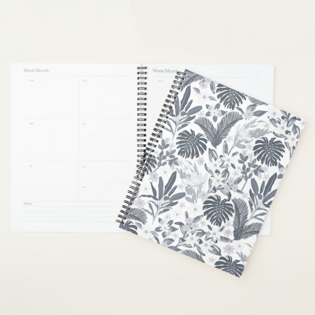 Vert floral gris tropical (Devant avec enveloppe)