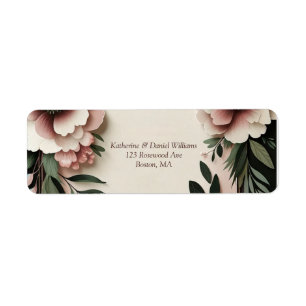 Vert foncé luxuriant et rose pâle Mariage floral