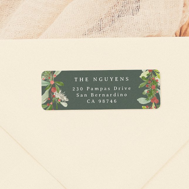 Vert hiver | Nom de famille de Noël botanique (Créateur téléchargé)