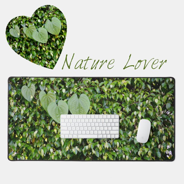 Vert ivoire forme coeur Feuille Photographie natur (Créateur téléchargé)
