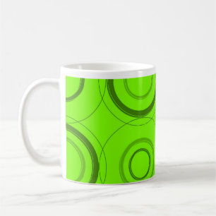 Vert, Lime Retro Abstrait Art Mug