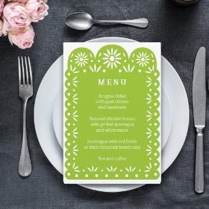 VERT MEXICAIN PAPEL menu PICADO