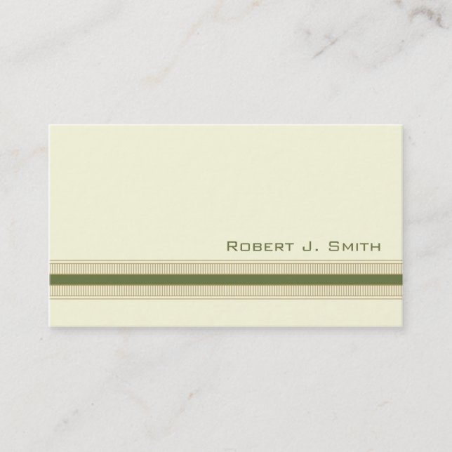Vert moderne et carte de visite d'or (Devant)