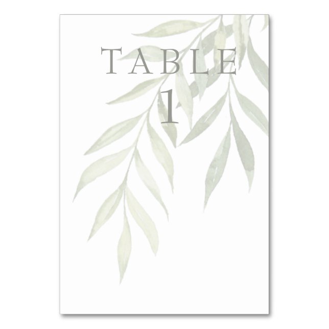 Vert Moderne Lumière Sage Numéro de table (Par défaut)