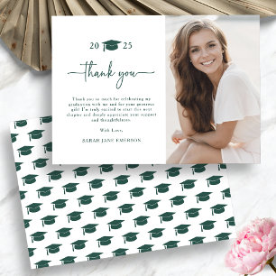 Vert moderne simple Carte de remerciements univers