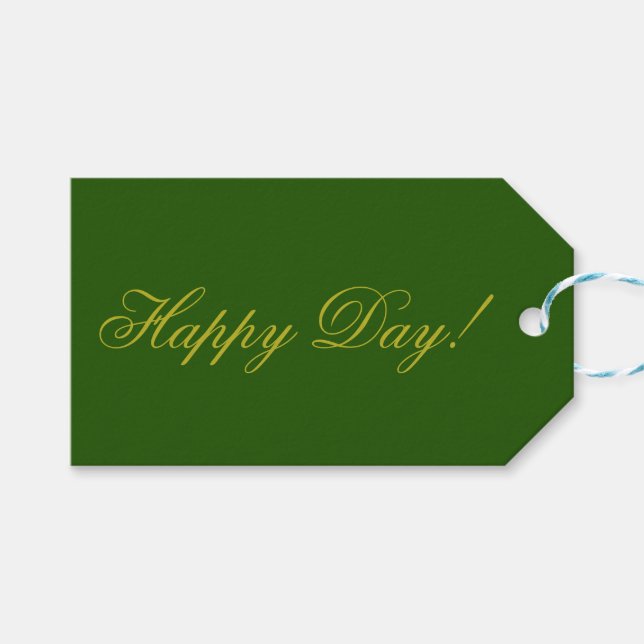 Vert n°2, Étiquette cadeau verte (Devant (Horizontal))