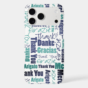 Vert noir Merci bleu Typographie Word Collage