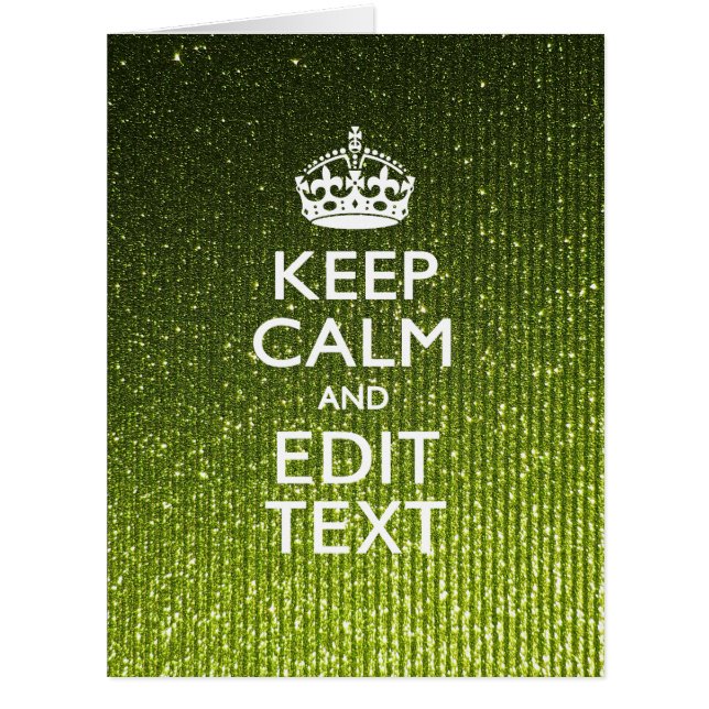 Vert olive Conserver Le Calme Avoir Votre Texte (Devant)