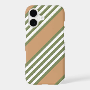 Vert olive et blanc motif cinq rayures avec brun c