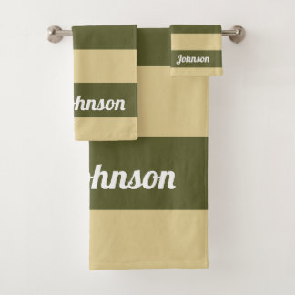 Vert olive et rayures bronzantes