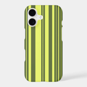 Vert olive et rayures jaune citron