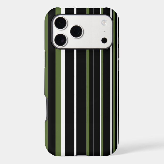 Vert olive, Noir, Code-barres rayure blanche (Verso)