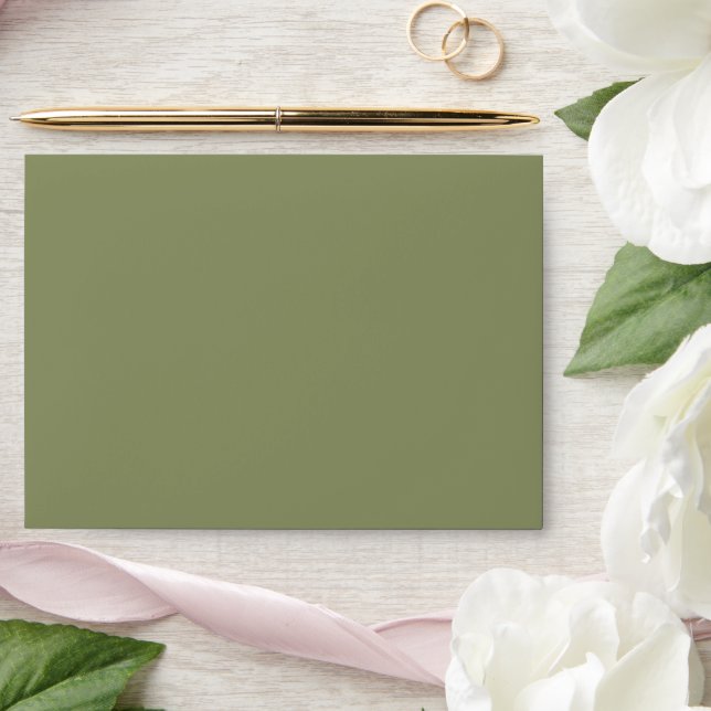 Vert roseau couleur tendance - Enveloppe (Wedding)