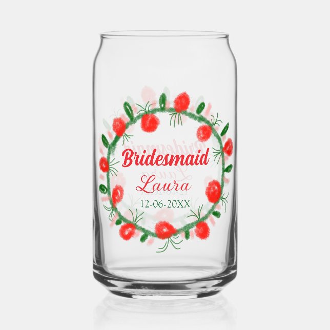 vert rouge fil cir ajouter nom bridesmaid année ca (Recto)