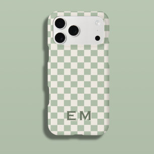 Vert Sage Sable Terre Damier Damier Initial
