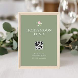 Vert Sauge Affiche de Caisse de Noces de Fleurs
