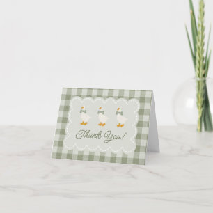 Vert sauge Gingham Oie Vichy buffalo Invitation Ba