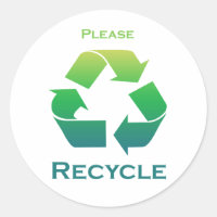 Vert S'Il Vous Plaît Recycler Stickers