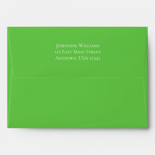 Vert simple A7 5x7 Enveloppe d'adresse de retour