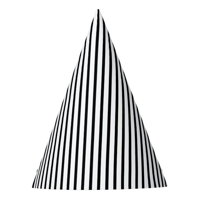 Vert Striped BW Party Hat (Front)
