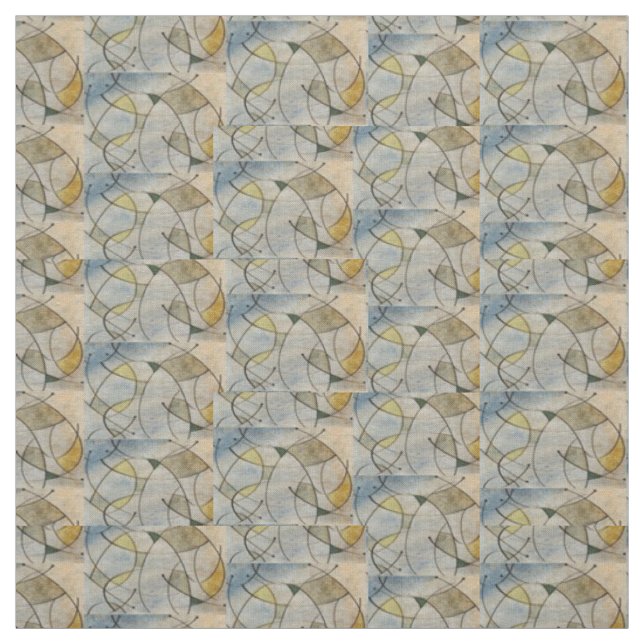 Vert tissu Abstrait moderne du milieu du siècle (Échantillon)