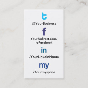 Vertblankbak social du tflm 2,0 de carte de visite