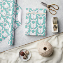 Vertebra on Cyan Wrapping Paper