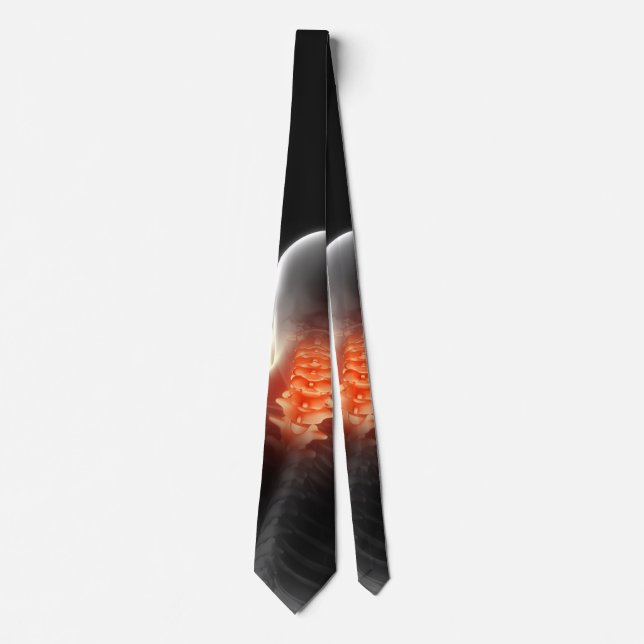 Vertebrae Digital Artwork Chiropractic Tie (Front)