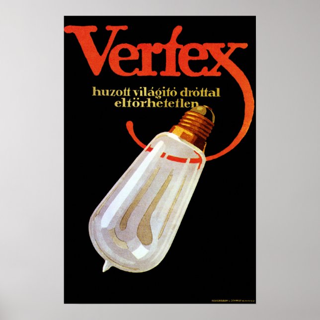 VERTEX LIGHT BULB Sachplakat Art Lucian Bernhardt Poster (Front)