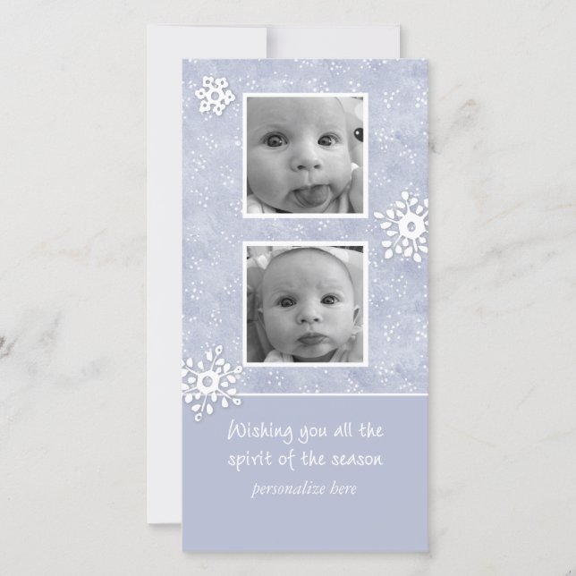 Vertical 2-photo card (Front)