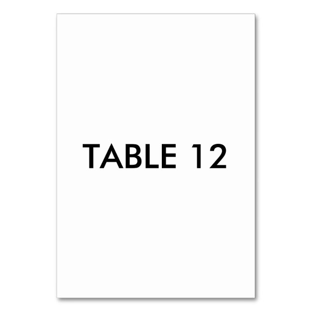 Vertical 3.5 x 5 Table Card, Number Card Celebrate (Front)