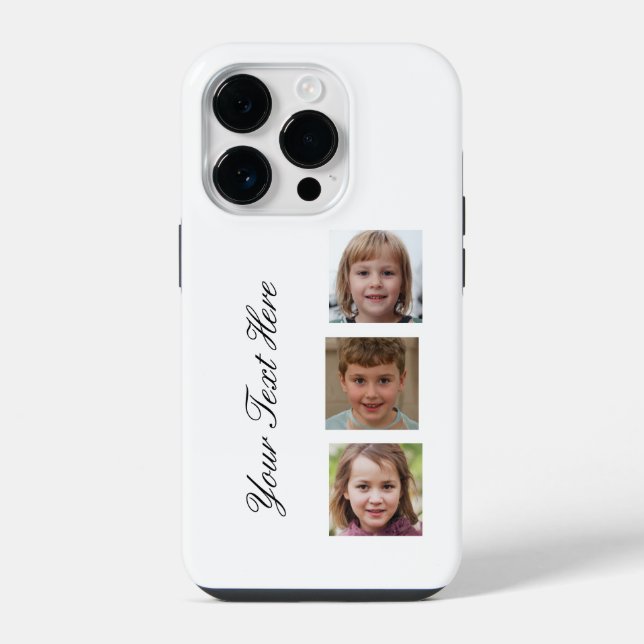 Vertical 3-Photo Custom iPhone Case (Back)