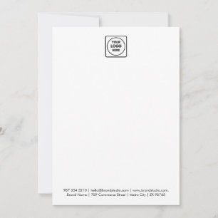 Vertical 5x7 Business Photo Logo Note Card