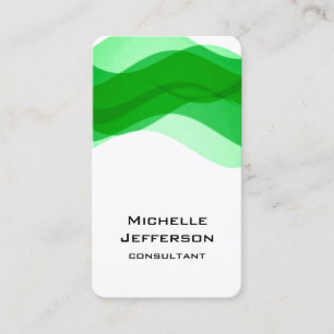 Vertical Abstract Curves Pattern Modern Trendy Business Card