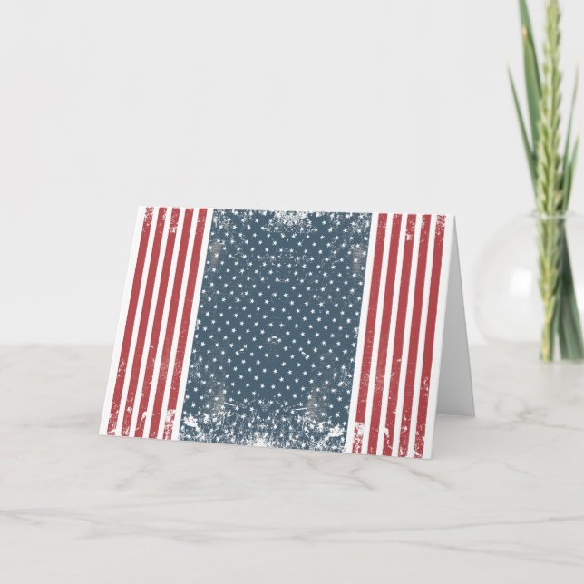 vertical american flag card (Front)