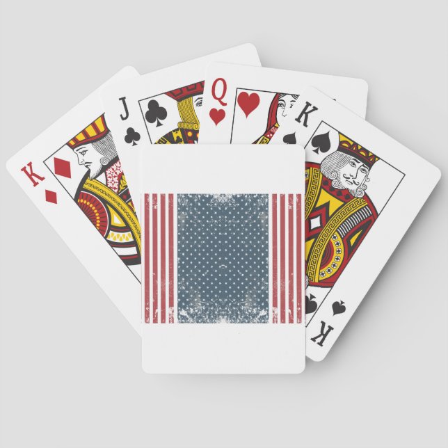 vertical american flag playing cards (Back)