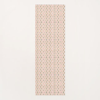 Vertical and horizontal patterns of small red yoga mat