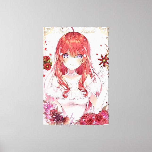 vertical anime girls Premium Wrapped Canvas Gloss) (Front)