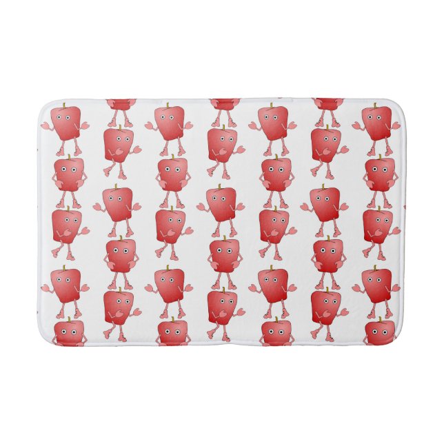 Vertical Apples Bath Mat (Front)