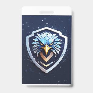 Vertical badge with Eagle