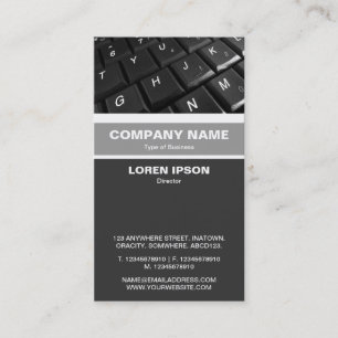 Vertical Banded - Computer Keyboard Business Card